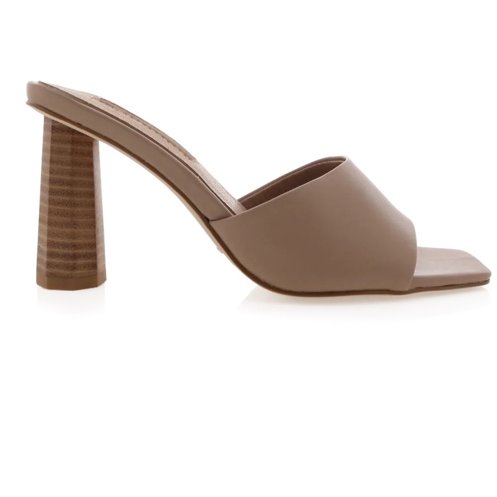 Billini- Dixee color mocha Heel height 9cm mule sandal - Picture 1 of 4
